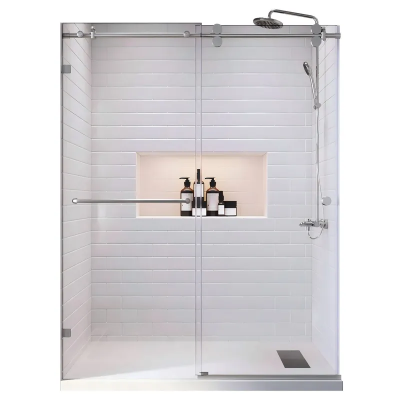 Двері в нішу Koer SR SD06-120x220-TR-01 прозоре скло Easy Clean 8мм, хром (KR5367)