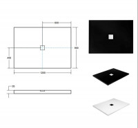 Піддон прямокутний NOX Ultraslim 120x90x3.5 + сифон