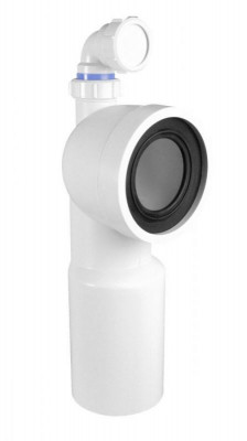 Патрубок пластиковий каналізаційний 275мм, кутовий 90°, з відведенням 40мм без фланцевої прокладки HC40V