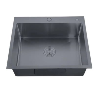 Мийка Zerix ZH5050-215 Nano-Black (3.0/0.8) з нержавіючої сталі (MX1582)