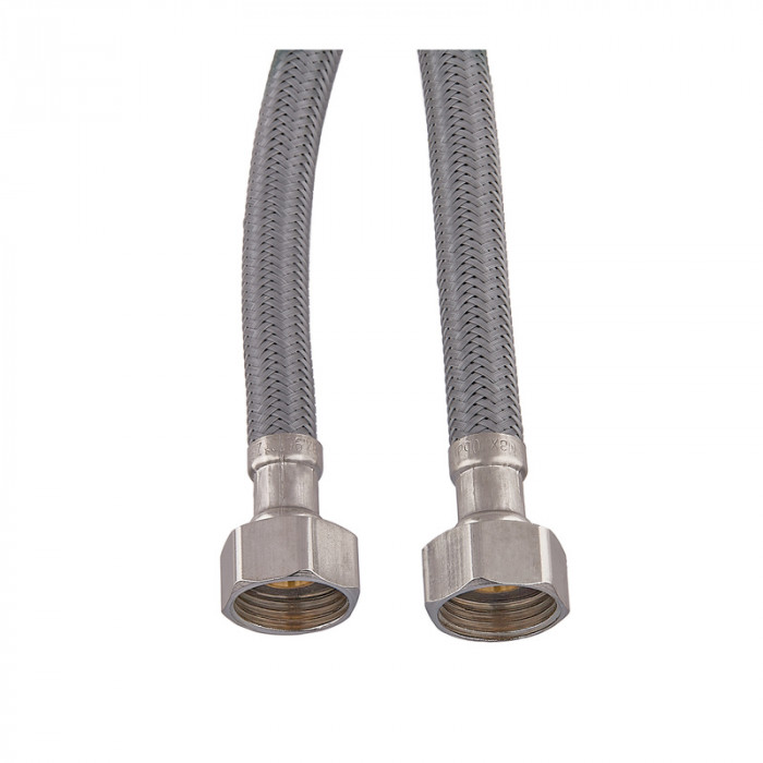 Гнучке підведення Zerix ZHN-02-F1/2"xM10-050 (нейлонове обплетення, гайки нерж) (пара) (ZX5157)