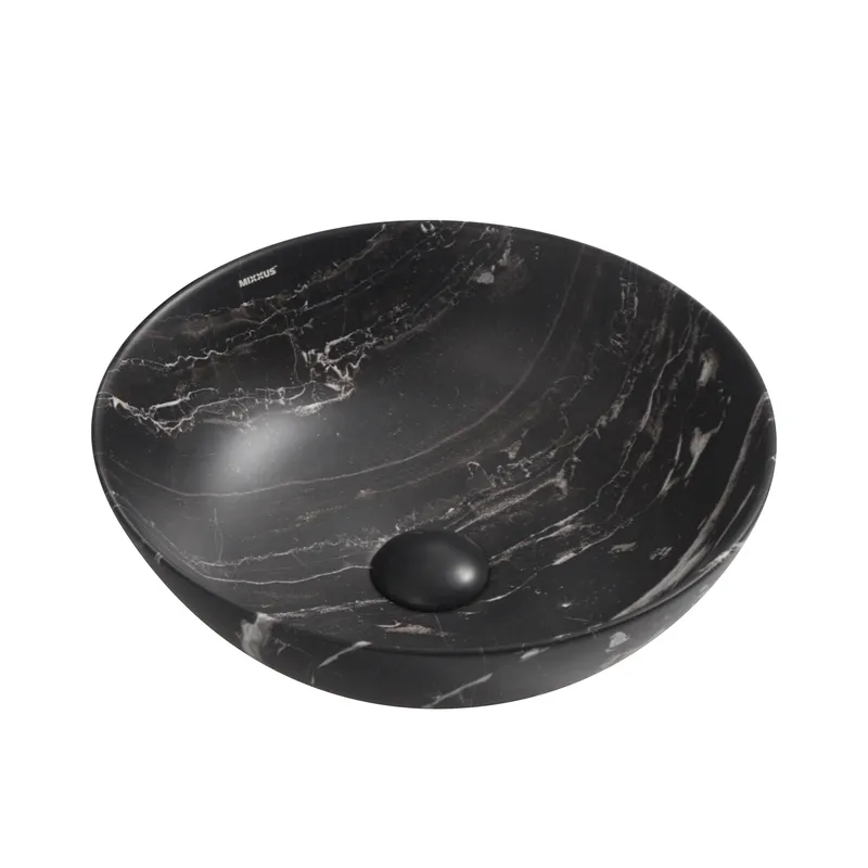 Раковина накладна MIXXUS PREMIUM ELLIPSE-0106 MARBLE 390х390х140mm (MP6533)