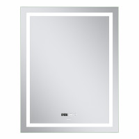Дзеркало Mixxus Premium FLASH MR21-70x90 з Led Touch, Anti-fog, димером, регулятором яскравості, годинником (MP6618)
