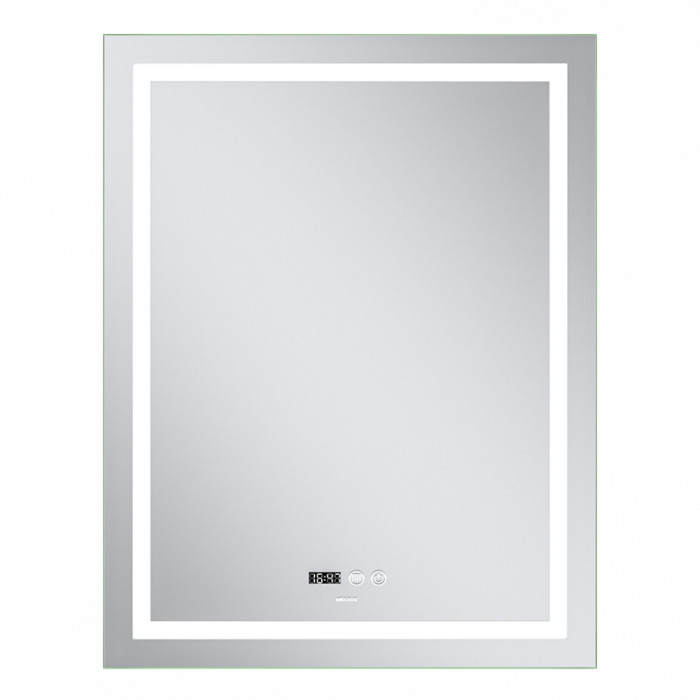 Дзеркало Mixxus Premium FLASH MR21-70x90 з Led Touch, Anti-fog, димером, регулятором яскравості, годинником (MP6618)
