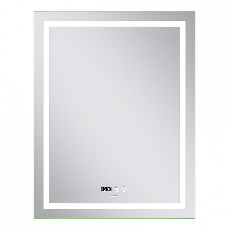 Дзеркало Mixxus Premium FLASH MR21-70x90 з Led Touch, Anti-fog, димером, регулятором яскравості, годинником (MP6618)