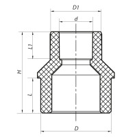 Муфта редукційна НB 32x20 PPR KOER K0057.PRO (KP0067)