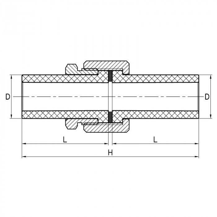 Розбірне різьбове з'єднання KOER K0280.PRO - 25 PPR (KP2924)