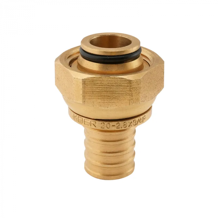 Перехідник під євроконус з накидною гайкою Koer KA.A08F-20E - 20(2.8mm) x 3/4"F (KR4870)