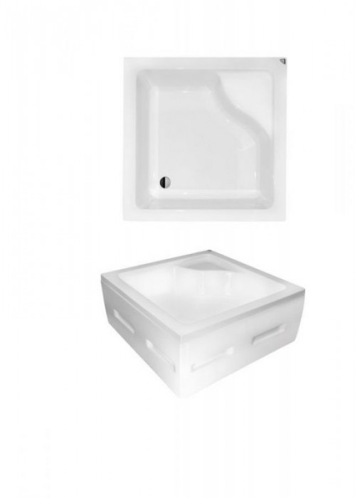 Піддон квадратний IGOR 80х80х24/35 см із сидінням + ноги