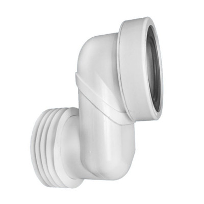 Патрубок пластиковий каналізаційний короткий 160 mm / ексцентричний зсув 180 mm з фланцевою прокладкою WCLO-18