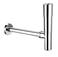 Сифон для умивальника без зливу 1.1/4″x32мм, латунь, хромований, без зливу, з ревізією, 203