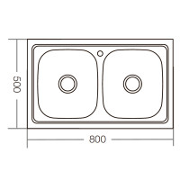 Мийка кухонна ZERIX Z8050D-08-180E (satin) (ZM0569)