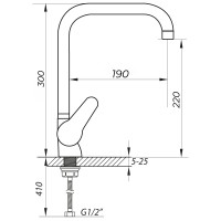 Змішувач для кухні Zerix SOP7 045 (ZX0191)