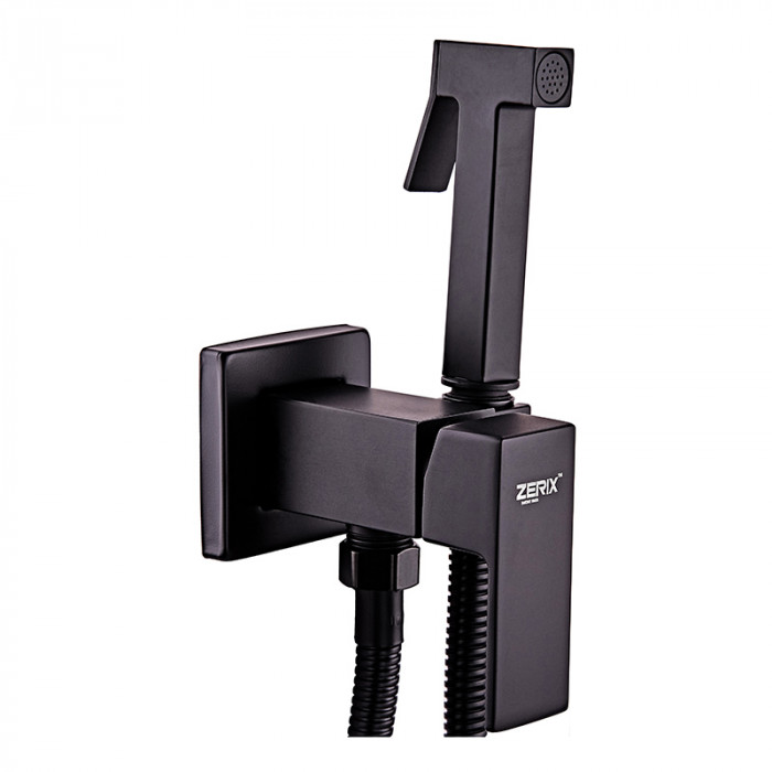 Змішувач для гігієнічного душу Zerix LEB9-123 Black (з лійкою) (кол. чорний) (ZX5572)