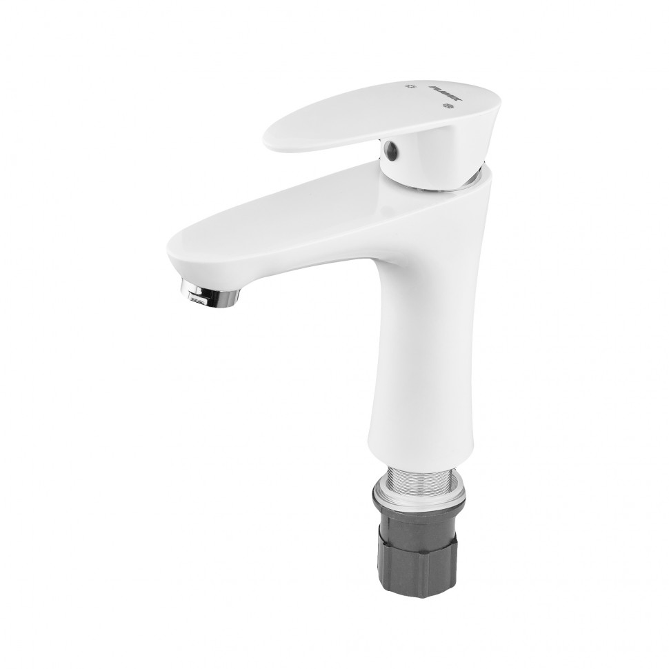 Змішувач для умивальника Plamix Cezar-001 SET White (з підведенням) (PM0661)