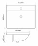 Раковина меблева MIXXUS PREMIUM STYLE-1501 600х480х190mm (отвір під змішувач, перелив) (MP6498)