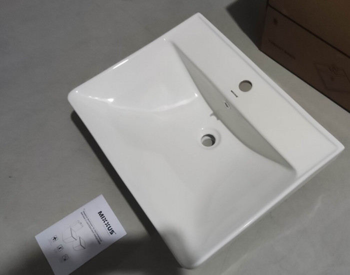 Раковина меблева MIXXUS PREMIUM STYLE-1501 600х480х190mm з отвором під змішувач та переливом (MP6498)