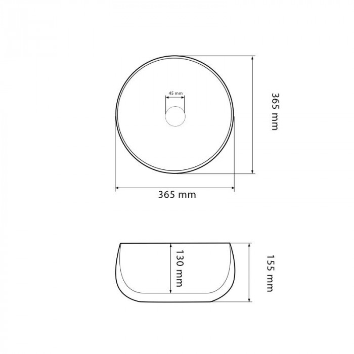 Умивальник (раковина) VBI LATERZA WHITE накладний