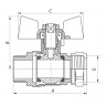 Кран кульовий WATERPRO WING 16x1/2M (MA0115)