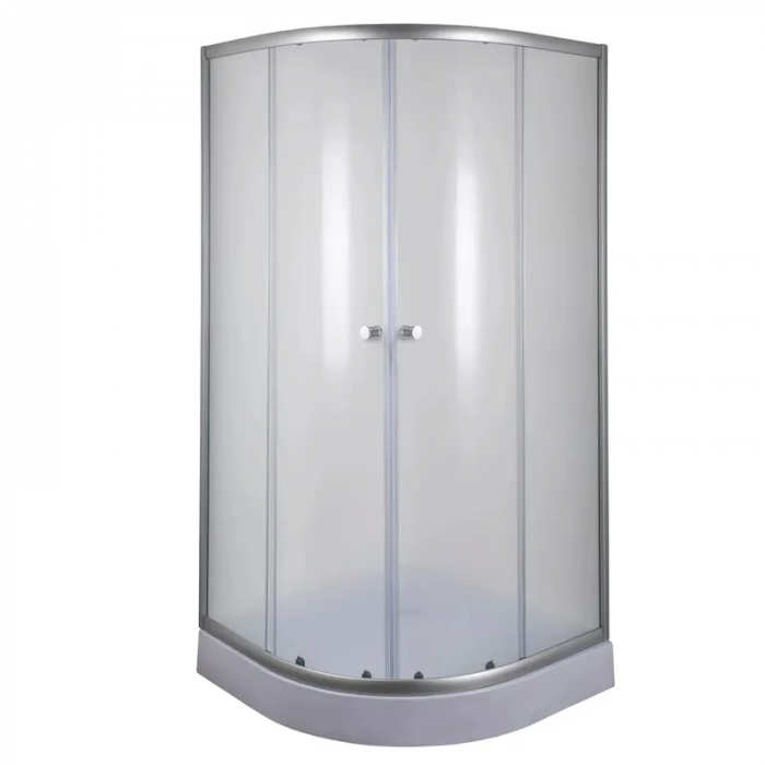 Душова кабіна з низьким піддоном Mixxus PLAIN SCT02-90x90x195-FB SATIN матове скло 4мм (MI6896)