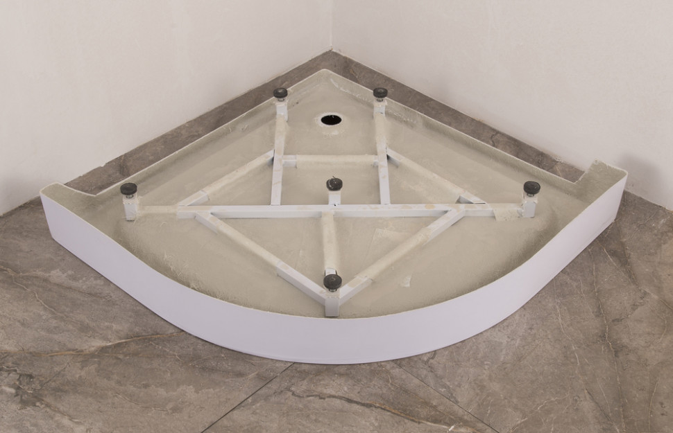 Душова кабіна з низьким піддоном MIXXUS PLAIN SCT02-90x90x195-FB SATIN матове скло 4мм (MI6896)