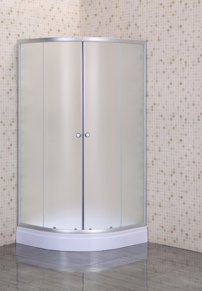 Душова кабіна з низьким піддоном MIXXUS PLAIN SCT02-90x90x195-FB SATIN матове скло 4мм (MI6896)