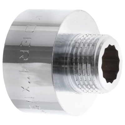 Перехідник (конектор) 1/2 &quot;х1&quot; (хром) Koer KF.A0610.CHR (KF0135)