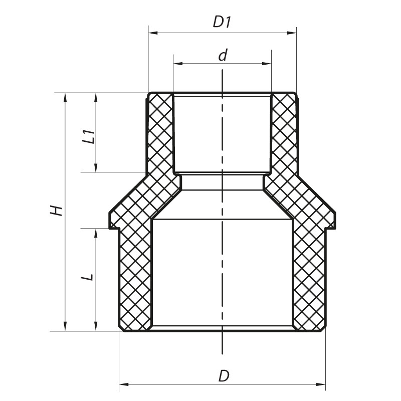 Муфта редукційна Koer K0056.PRO - 25x20 ЗВ (KP0066)