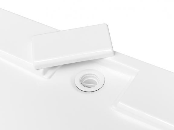 Піддон квадратний AXIM 90х90 stone effect чорний + сифон