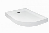 Піддон півкруглий SATURN L лівий 100х80х4/14 см + ноги