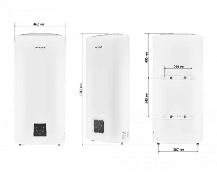 Водонагрівач "Плоский" MIXXUS EWH-09050 FLAT WET накопичувальний 50 л, мокрий тен 2 kW (WH0594)