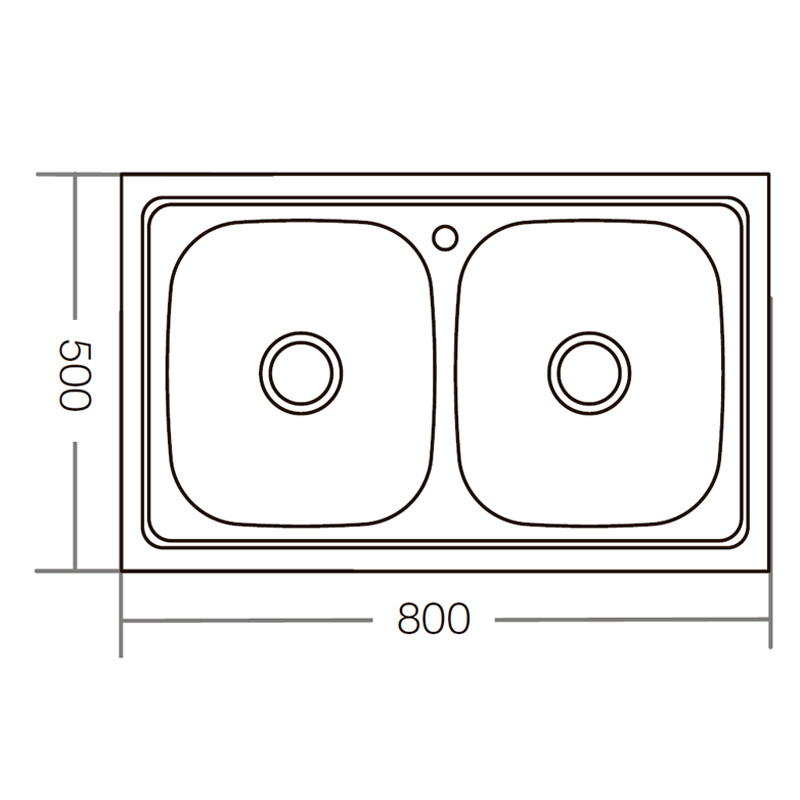 Мийка кухонна ZERIX Z8050D-08-180E DOUBLE (satin) (ZM0569)