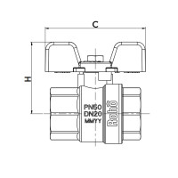 Кран кульовий Roho R100-050B - 1/2" (RO0101)