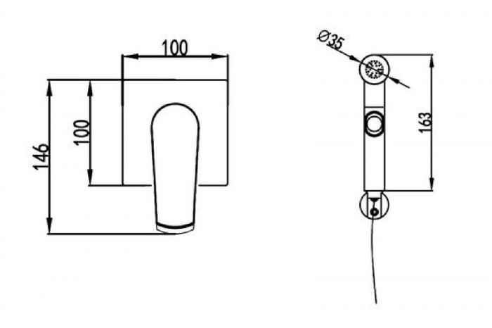Набір для гігієнічного душу прихованого монтажу IMPRESE VYSKOV зі змішувачем і гігієнічним душем VR15340Z-BT