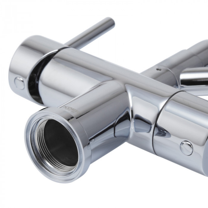 Кухонний змішувач з силік. виливом і вих. для питної води KOER KB-72006-01 (KR3379)