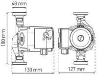 Насос циркуляційний відцентр. Koer KP.GRS-25 / 4-180 (KP0248)