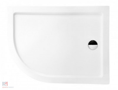 Піддон півкруглий SATURN Р правий 100х80х4/14 см + ноги