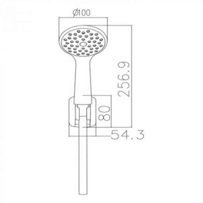 Душовий набір IMPRESE з настінним тримачем, ручним душем і шлангом, хром 1115 + S023 + W100SL1 СP