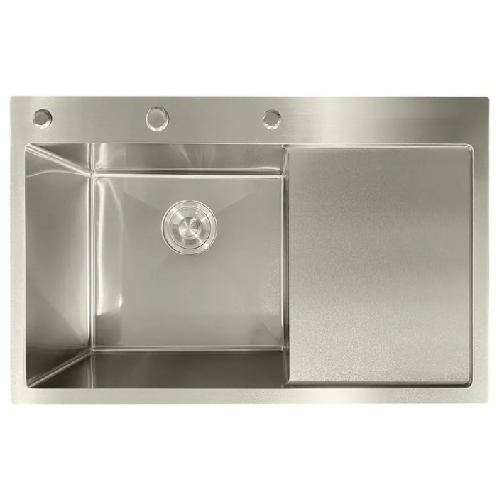 Мийка з нержавіючої сталі MIXXUS MH7849L NANO-SILVER (3.0/0.8) колір нержавійка (MI7048)