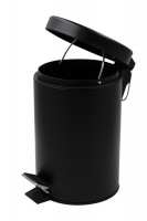 Відро для сміття кругле ZERIX SOLO-TC0105 BLACK 5 л (колір чорний) (ZX5898)