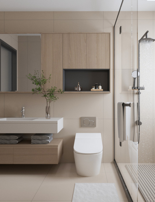 Полиця-ніша для ванної кімнати Mixxus Premium NICHE-0102 BLACK із нержавіючої сталі SUS304 (MI6680)