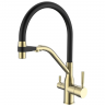 Змішувач для кухні MixxusPremium Gravity 021 BRUSHED GOLD REFL.BLACK (MI6981)