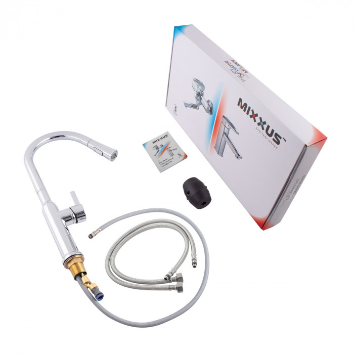 Змішувач для кухні з висувним виливом Mixxus Premium PULL 014 (MI6958)