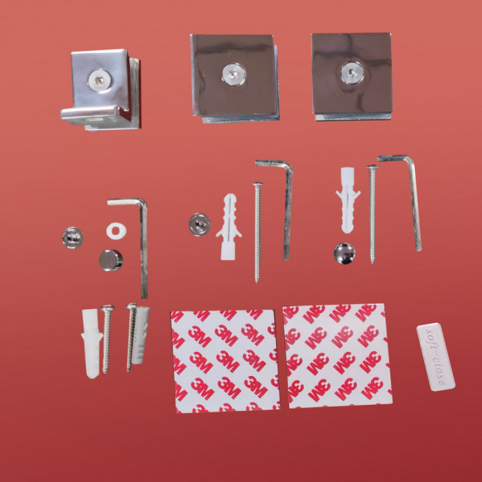 Двері в нішу Koer SR SD04-100x200-TR-01 прозоре скло Easy Clean 10мм, хром (KR5386)