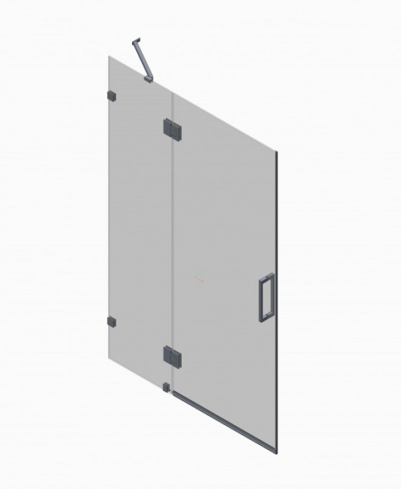 Двері в нішу Koer SR SD04-100x200-TR-01 прозоре скло Easy Clean 10мм, хром (KR5386)