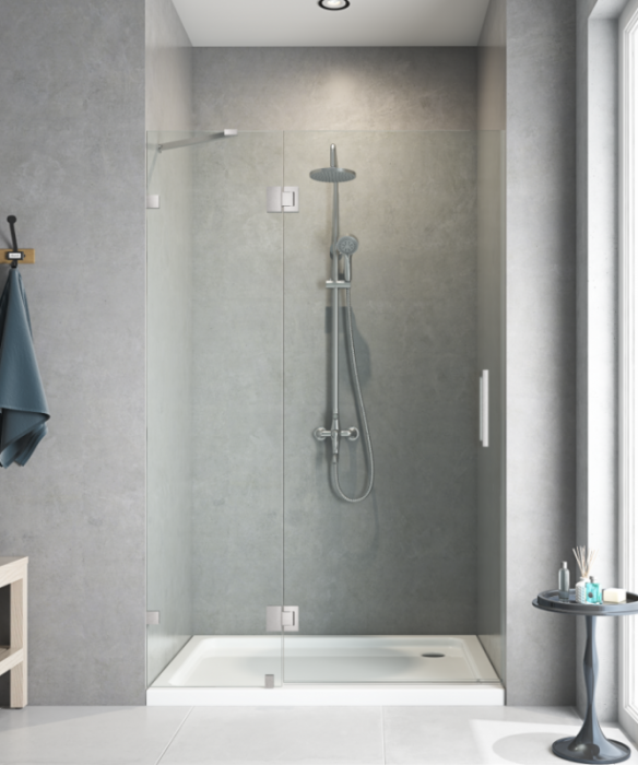 Двері в нішу Koer SR SD04-120x200-TR-01 прозоре скло Easy Clean 10мм, хром (KR5387)