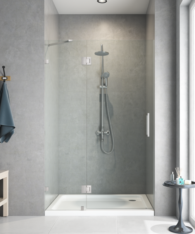 Двері в нішу Koer SR SD04-120x200-TR-01 прозоре скло Easy Clean 10мм, хром (KR5387)