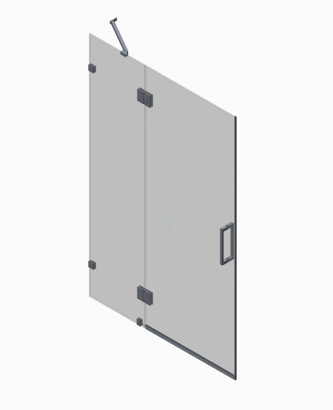 Двері в нішу Koer SR SD04-120x200-TR-01 прозоре скло Easy Clean 10мм, хром (KR5387)