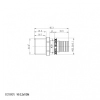 Перехідник з ЗР Koer KA.A06M-16 - 16(2.2mm) x 1/2"M (KR4849)