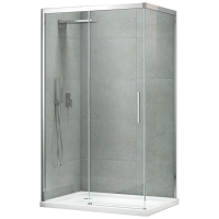 Бічна стінка до кабіни Koer SR SW05-90x200-TR-01 прозоре скло Easy Clean 6мм, хром (KR5407)